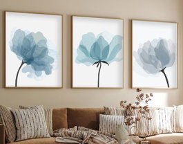 Wallity Huhu206 Pintura Decorativa en MDF Enmarcada 3 Piezas 35 x 50 cm